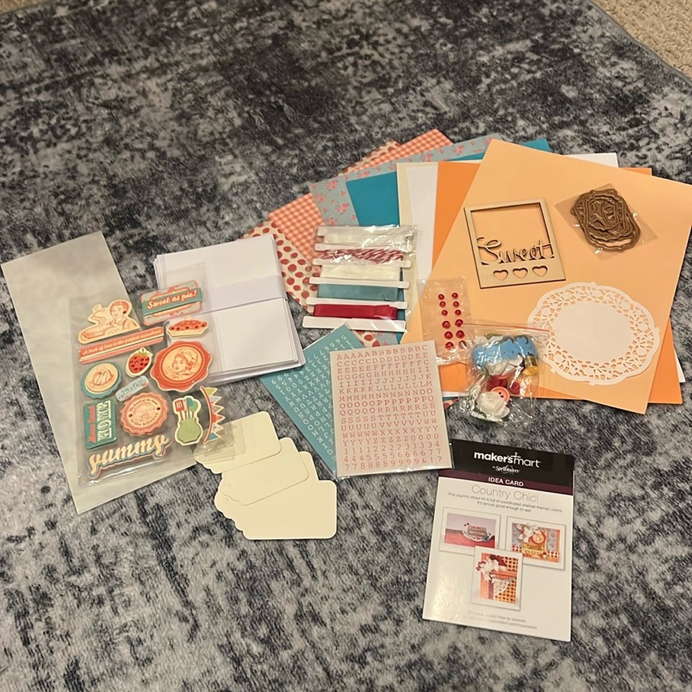 Never Used Makers Mark Country Chic card kit